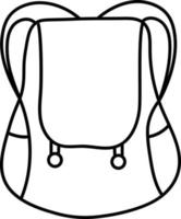 Rucksack Linie Stil Symbol Design, zurück zu Schule und Bildung Thema Vektor Illustration