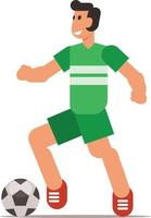 Illustration von ein Fußball Spieler mit ein Ball vektor