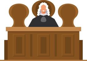 Bild von ein Richter im das Gerichtsgebäude vektor