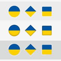 Ukraine Flagge Symbole Satz, Vektor Flagge von Ukraine.