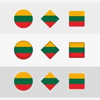 Litauen Flagge Symbole Satz, Vektor Flagge von Litauen.