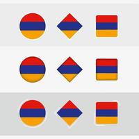 Armenien Flagge Symbole Satz, Vektor Flagge von Armenien.