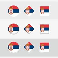 Serbien Flagge Symbole Satz, Vektor Flagge von Serbien.