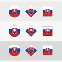 Slowakei Flagge Symbole Satz, Vektor Flagge von Slowakei.