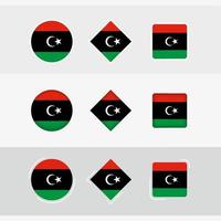 Libyen Flagge Symbole Satz, Vektor Flagge von Libyen.