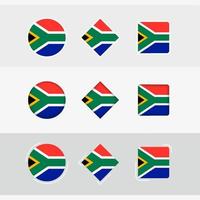 Süd Afrika Flagge Symbole Satz, Vektor Flagge von Süd Afrika.