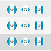 Guatemala Flagge Symbole Satz, Vektor Flagge von Guatemala.