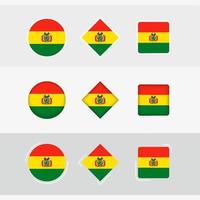 Bolivien Flagge Symbole Satz, Vektor Flagge von Bolivien.