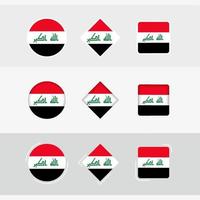 Irak Flagge Symbole Satz, Vektor Flagge von Irak.