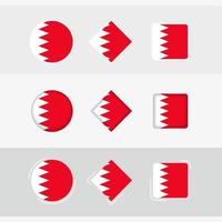 Bahrain Flagge Symbole Satz, Vektor Flagge von Bahrein.