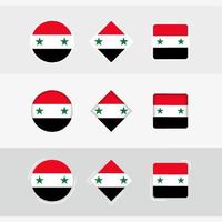 Syrien Flagge Symbole Satz, Vektor Flagge von Syrien.