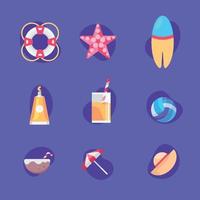 Sommer Icon Set vektor