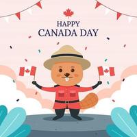Biber feiert Kanada-Tag vektor