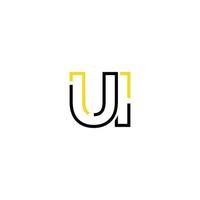 abstrakt brev ui logotyp design med linje förbindelse för teknologi och digital företag företag. vektor