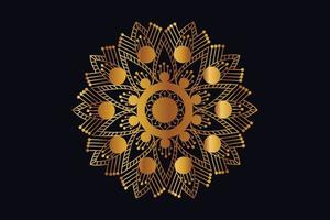 Luxus golden Arabeske Stil Mandala Muster Hintergrund. Mandala Vorlage zum Seite Dekoration Karten, Bücher, Stoff, Textilien, und Hintergrund. islamisch Hintergrund Design. vektor