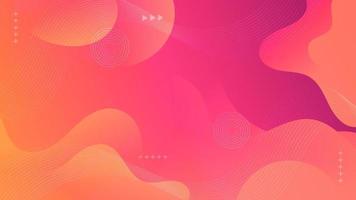 abstrakt Gradient Rosa Orange Flüssigkeit Welle Hintergrund vektor