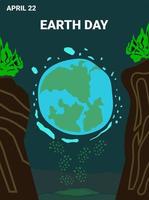 Jordens dag illustration 22 april spara de jorden. jord miljö. vektor