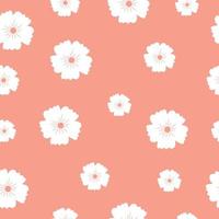 zart nahtlos Muster mit Weiß Blumen auf ein Rosa Hintergrund. Design zum Stoff, Verpackung, Hintergrund, Startseite vektor