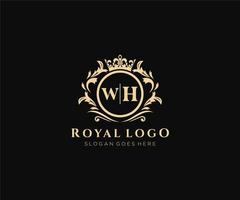 Initiale wer Brief luxuriös Marke Logo Vorlage, zum Restaurant, Königtum, Boutique, Cafe, Hotel, heraldisch, Schmuck, Mode und andere Vektor Illustration.