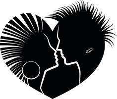 Mann und Frau mit Punk Frisuren.eps vektor