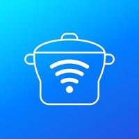 Smart Cooker oder Dampfer Vektor Icon