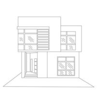 modern Haus Fußboden lineart Symbol vektor