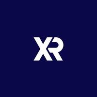 xr Buchstaben Logo Design, Vektor
