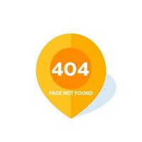 404 Fehler, Seite nicht gefunden, Vektordesign vektor