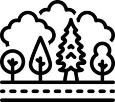 Linie Symbol zum Forstwirtschaft vektor