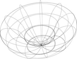 Single schwarz Drahtmodell Element vektor