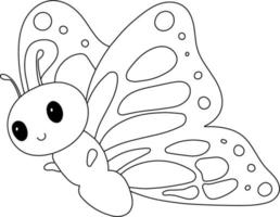 barn målarbok fjäril - perfekt för nybörjare målarbok vektor