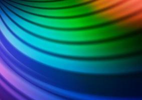 dunkle mehrfarbige, verschwommene und farbige schablone des regenbogenvektors. vektor