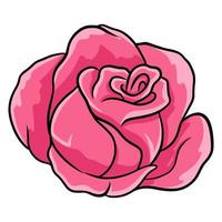 handgezeichnete Rosen. schöne Blume. Cartoon-Stil. Vektorillustration.