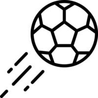 linje ikon för fotboll vektor