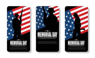 minnesmärke dag. kom ihåg och ära. vektor illustration. mobil telefon amerikan flagga illustration för Amerika förenad stater nationell dag 4:e juli.