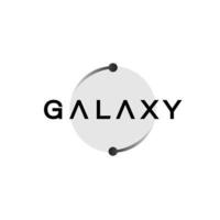 kreative und abstrakte galaxie für sonnensystem und universum logo design vektor editierbar