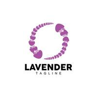 lavendel- logotyp, hand dragen bröllop växt design, lantbruk vektor, symbol illustration mall ikon vektor