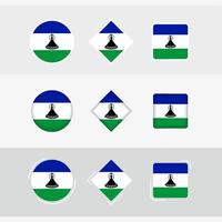 Lesotho Flagge Symbole Satz, Vektor Flagge von Lesotho.