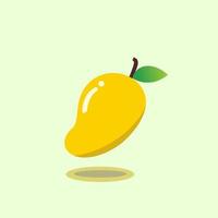 mogen gul mango frukt vektor design, frukt grafisk vektor, mango frukt inlärning illustration