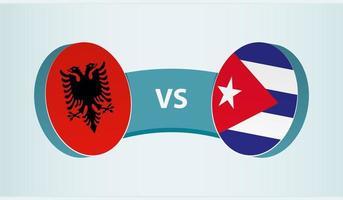 Albanien gegen Kuba, Mannschaft Sport Wettbewerb Konzept. vektor