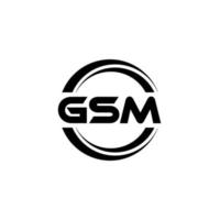 gsm-brief-logo-design in der illustration. Vektorlogo, Kalligrafie-Designs für Logo, Poster, Einladung usw. vektor