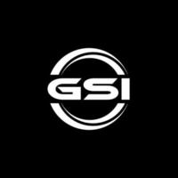 gsi brev logotyp design i illustration. vektor logotyp, kalligrafi mönster för logotyp, affisch, inbjudan, etc.