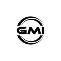 gmi-brief-logo-design in der illustration. Vektorlogo, Kalligrafie-Designs für Logo, Poster, Einladung usw. vektor