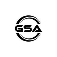 GSA-Brief-Logo-Design in Abbildung. Vektorlogo, Kalligrafie-Designs für Logo, Poster, Einladung usw. vektor