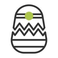 ägg ikon duotone grå grön Färg påsk symbol illustration. vektor