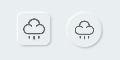 regn linje ikon i neomorf design stil. väder tecken vektor illustration.