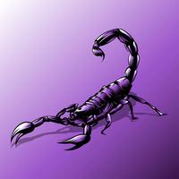 scorpion tatuering lila vektor