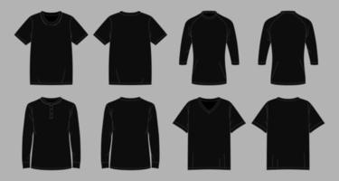 schwarz Gliederung T-Shirt Attrappe, Lehrmodell, Simulation vektor