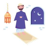 modisch Muslim beten vektor