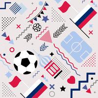Vector Soccer World Cup Memphis Mönster Bakgrund
